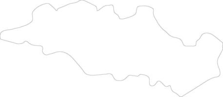 Oum el Bouaghi Algeria outline map vector