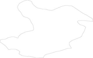 Qazvin Iran outline map vector