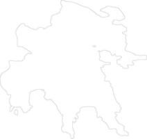 Peloponnisos Greece outline map vector