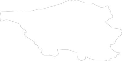 Saarland Germany outline map vector