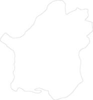 paktika Afganistán contorno mapa vector