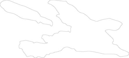 Ouest Haiti outline map vector