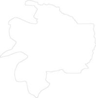 Razavi Khorasan Iran outline map vector