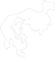 Sai Kung Hong Kong outline map vector