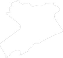 Saida Algeria outline map vector