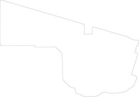 Southern Botswana outline map vector