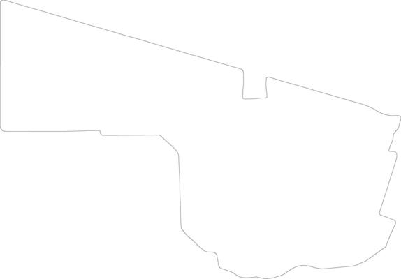 Southern Botswana outline map