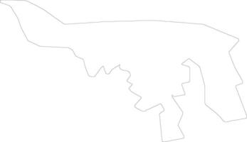 Southern Hong Kong outline map vector