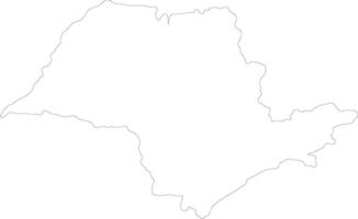 sao paulo Brasil contorno mapa vector