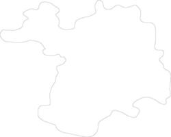 Setif Algeria outline map vector