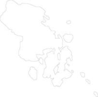 Sulawesi Tenggara Indonesia outline map vector