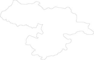 Sofía Bulgaria contorno mapa vector