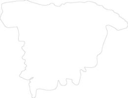 Sylhet Bangladesh outline map vector
