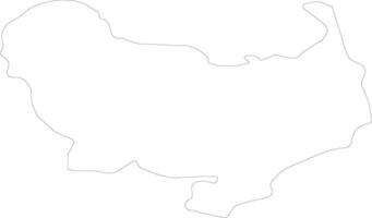 Skikda Algeria outline map vector