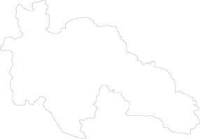 Savanes Ivory Coast outline map vector