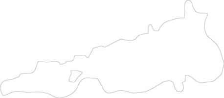 Samdrup Jongkhar Bhutan outline map vector