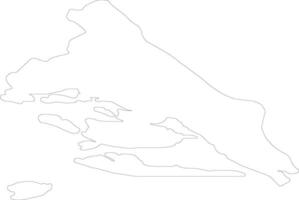 Splitsko-Dalmatinska Croatia outline map vector