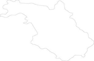 Salerno Italy outline map vector