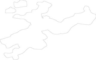 solothurn Suiza contorno mapa vector