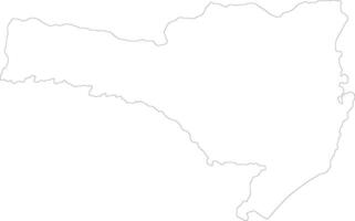 Santa Catarina Brazil outline map vector