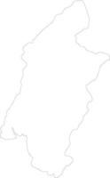 Sud-Oeste Camerún contorno mapa vector