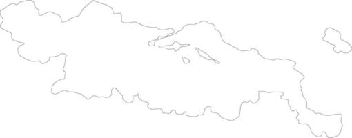 Sterea Ellada Greece outline map vector