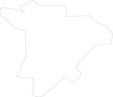 Santo Domingo de los Tsachilas Ecuador outline map vector