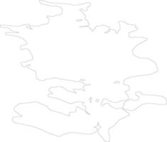 Sjaaelland Denmark outline map vector