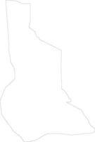 Abim Uganda outline map vector