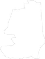 Agago Uganda outline map vector