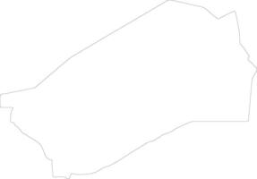 agadez Níger contorno mapa vector