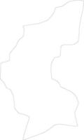 Ainaro East Timor outline map vector