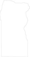 Al Butnan Libya outline map vector