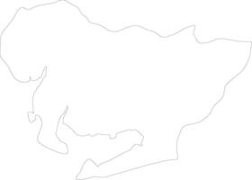 aichi Japón contorno mapa vector
