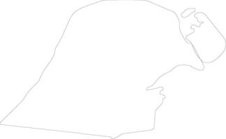 Al Jahrah Kuwait outline map vector