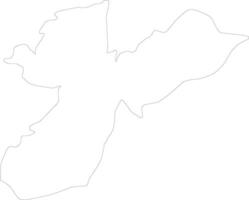 An Nabatiyah Lebanon outline map vector