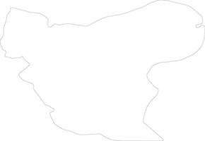 alepo Siria contorno mapa vector