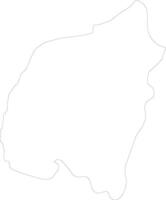 Amnat Charoen Thailand outline map vector