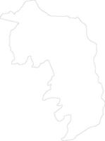 Amambay paraguay contorno mapa vector