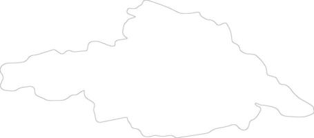 Arhangay Mongolia outline map vector