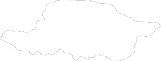 Arad Romania outline map vector