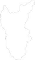 Atsimo-Andrefana Madagascar outline map vector