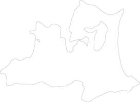 Aomori Japan outline map vector