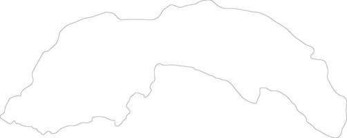 antalya Turquía contorno mapa vector