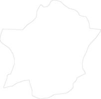 Arua Uganda outline map vector