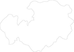 Attapu Laos outline map vector