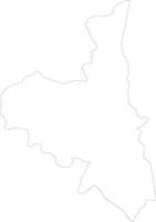 Assaba Mauritania outline map vector