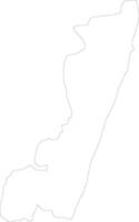 Atsinanana Madagascar outline map vector