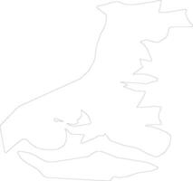 Auckland Islands New Zealand outline map vector