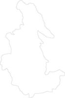 Ayacucho Peru outline map vector